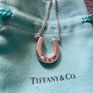 Tiffany & company horseshoe necklace- dust bag & shopping bag included